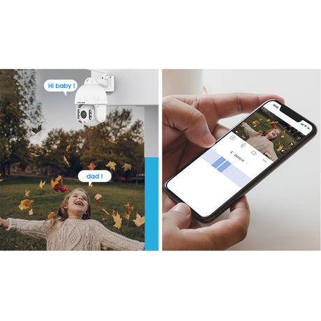 Foscam SD8P, 4K 8MP Dual Band WiFi PTZ udendørs sikkerhedskamera (hvid)