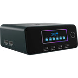 Icy box 240w gan ladestation (sort, 4x USB-C, 2x USB-A)