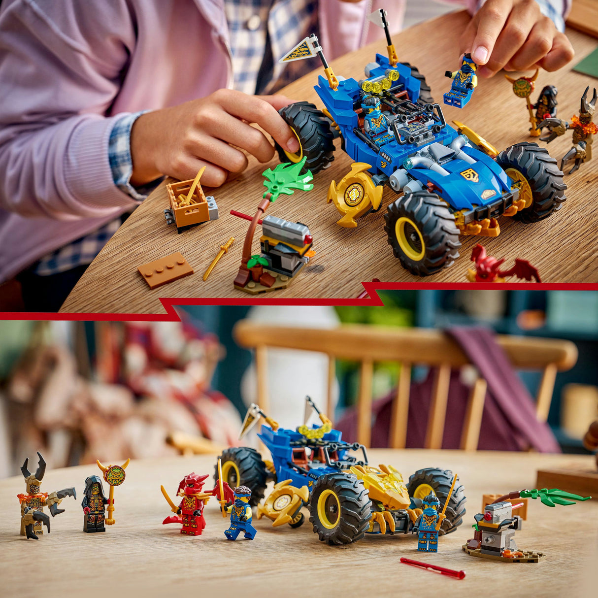 Lego ninjago - jay's transformerende bilkonstruktionslegetøj (71856)