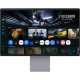 Samsung smart monitor m9 m90sf 32 4k uhd (sølv, hdmi, skærmport, 2x usb-a, usb-c, wi-fi 5, bt, 165 hz)