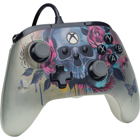 Powera advantage plus kablet controller til xbox series x|s - bloom gloom (sølv, xbox series x|s, xbox one, pc)