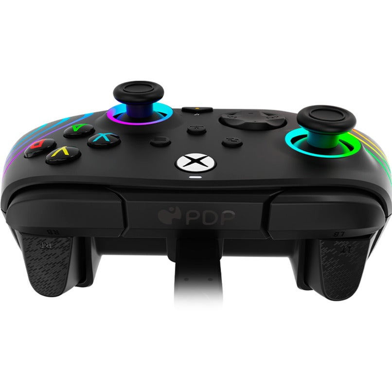 Pdp wired controller - afterglow wave (zwart, xbox series x|s, xbox one, pc)