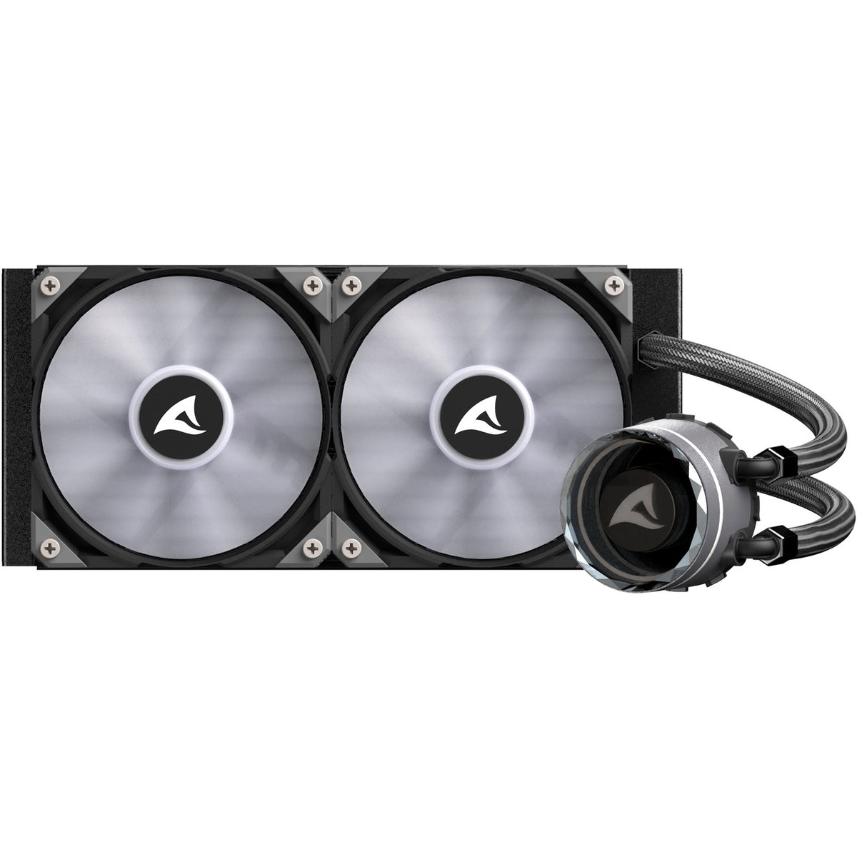 Sharkoon s80 rgb vandkøling (sort, 4-benet pwm ventilatorstik)