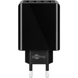Goobay 4-vejs USB-oplader (30 W) (sort)