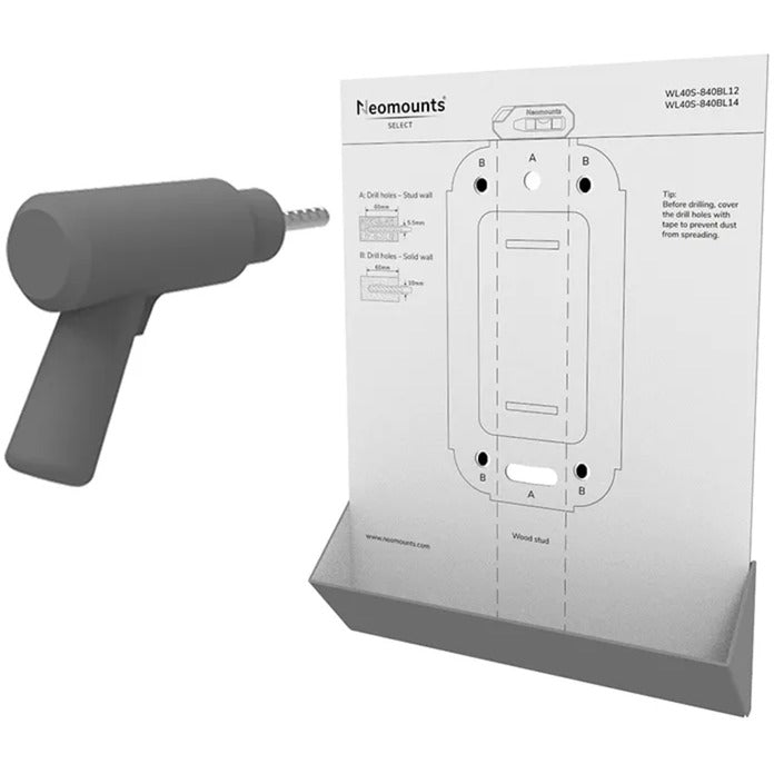 Neomounts select wl40s-840bl12 tv vægbeslag montering (sort)
