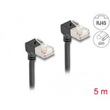 Delock rj45 netværkskabel cat.6a s ftp slim 90° nedad nedad vinklet 5 m kabel (sort)