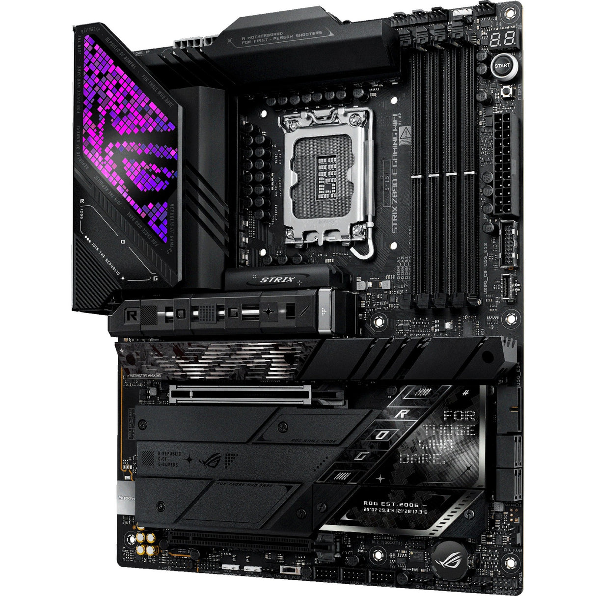 Asus ROG Strix Z890-E Gaming WiFi Socket 1851 bundkort (sort, RAID, 5GB-LAN, WiFi 7, BT, lyd, ATX)