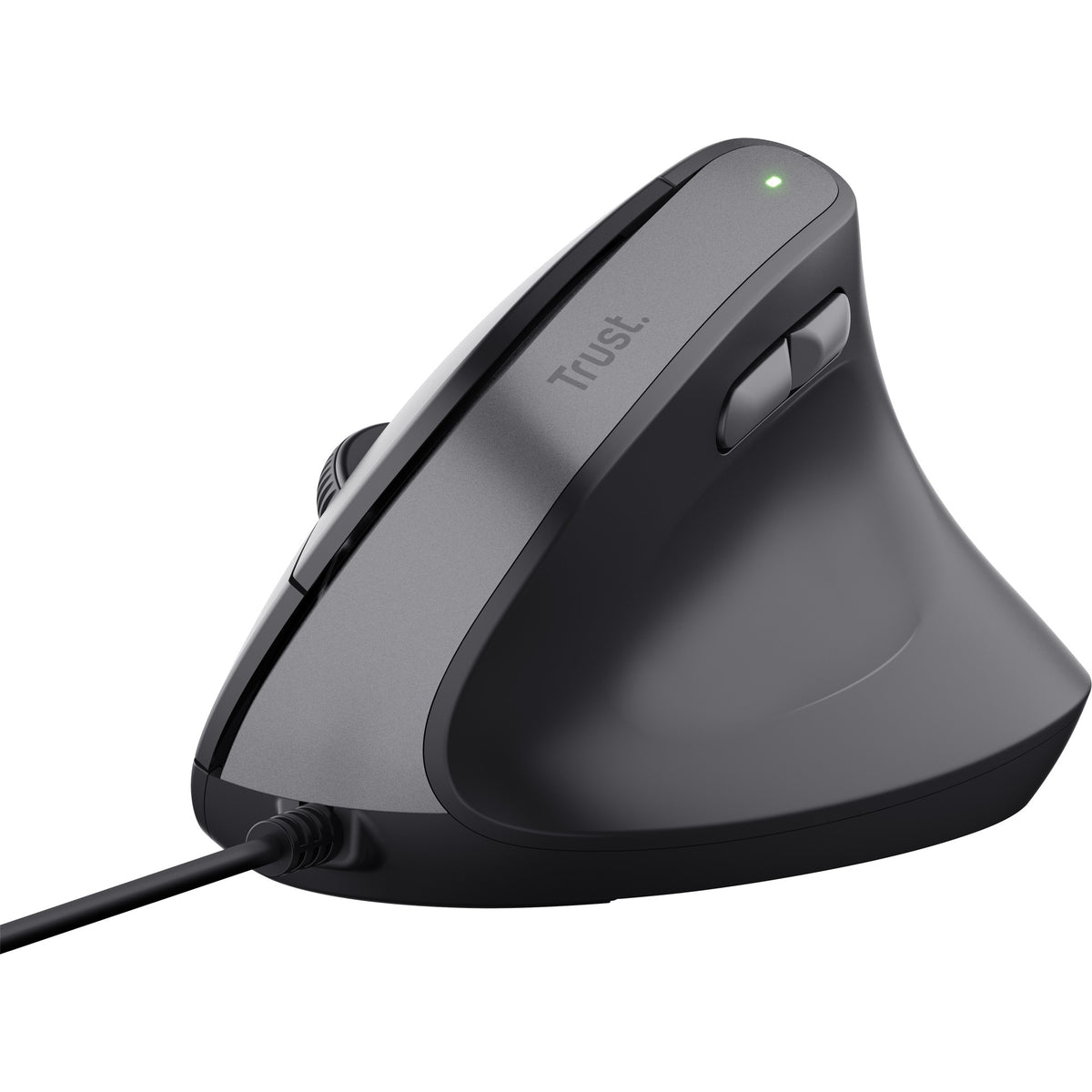 Trust bayo ii kablet ergonomisk mus (sort, 800 dpi - 2400 dpi)