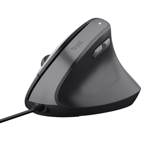Trust bayo ii kablet ergonomisk mus (sort, 800 dpi - 2400 dpi)