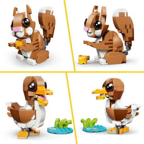 Lego ® creator 3i1 søde dyr: legende hvalp - dyresæt - konverter til et egern eller en and - 31382