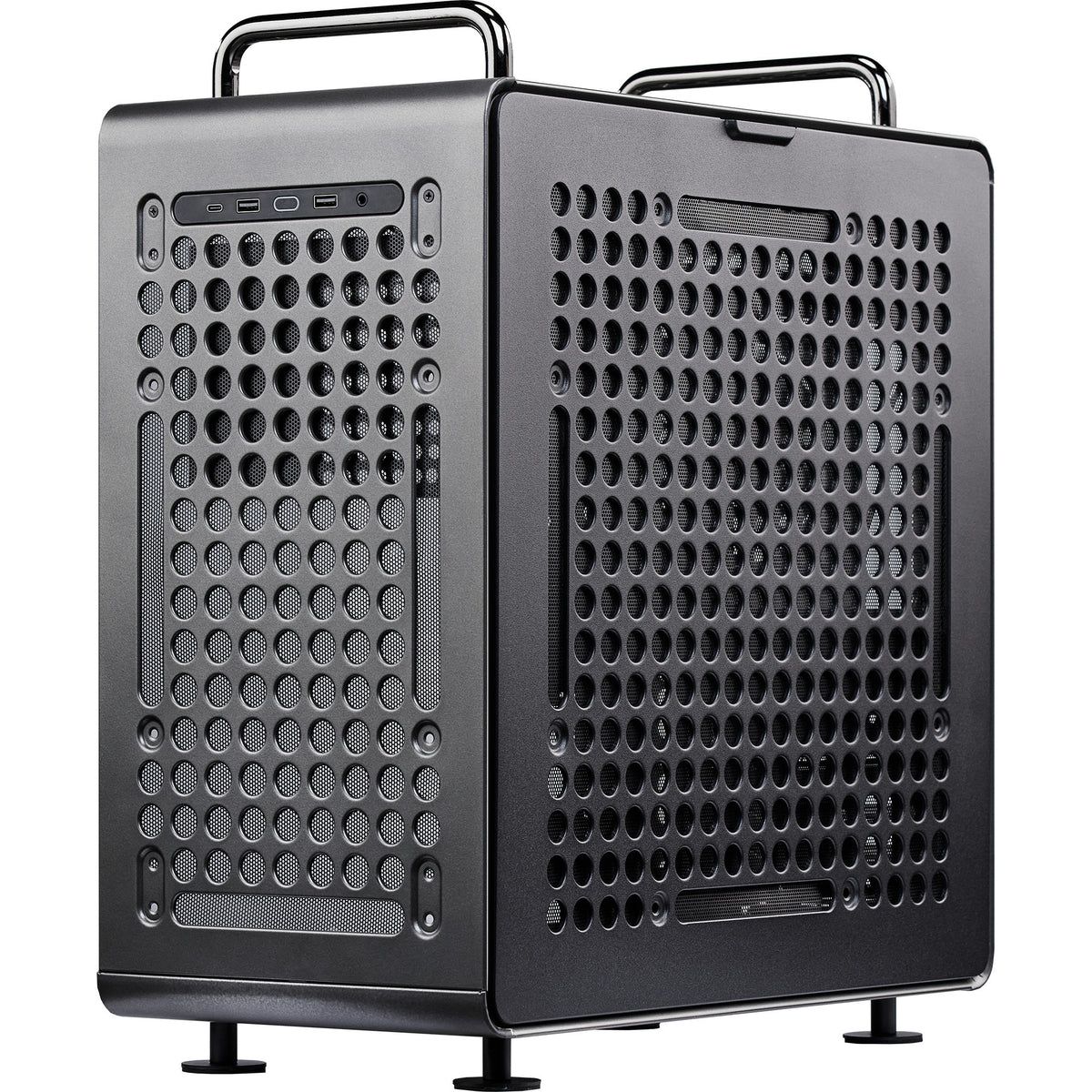 Cooler Master Qube 540 Stardust Iron Midi Tower-hus (sort | 2x USB-A | 1x USB-C | hærdet glas)