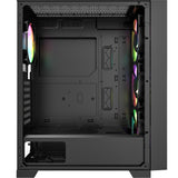 Montech air 1000 premium midi tårnhus (sort | 3x USB-A | hærdet glas)