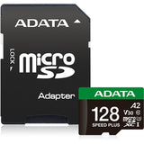 Adatahastighed plus microSDXC 128 GB hukommelseskort (uhs-i u3, klasse 10, v30, a2)