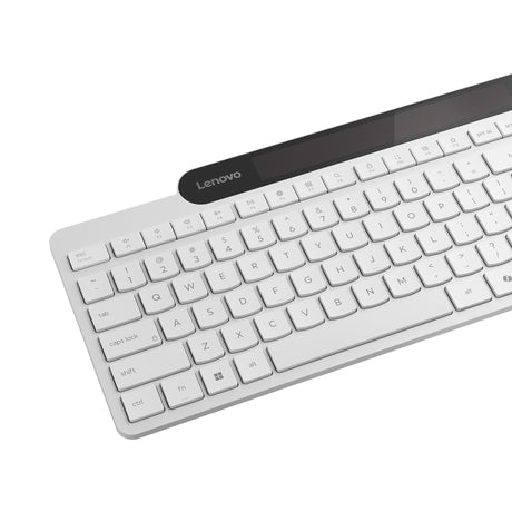 Lenovo 800 selvoplader Bluetooth-tastatur (hvidt, amerikansk layout (QWERTY), stempel, 100 %, stempelafbryder, Bluetooth 5.1, USB-C)