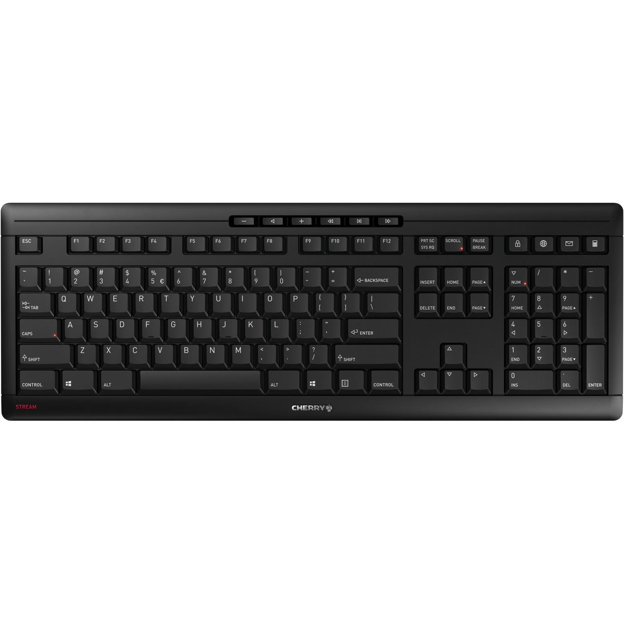 Cherry stream tastatur trådløst, tastatur (sort, eu layout (qwerty), sx teknologi)