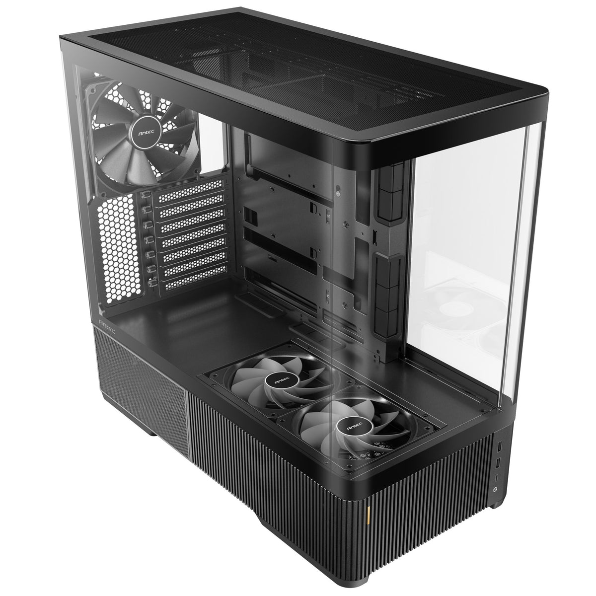 Antec c6 curve air midi tårnhus (sort | 2x USB-A | 1x USB-C | hærdet glas)