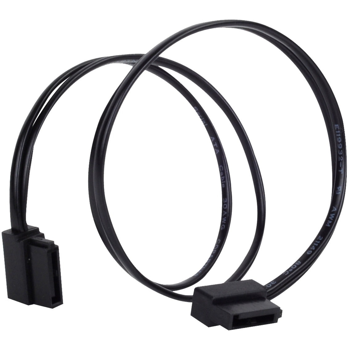 Silverstone sata iii kabel 30 cm (sort, 6gb s, lavprofilstik, cp11b-300)