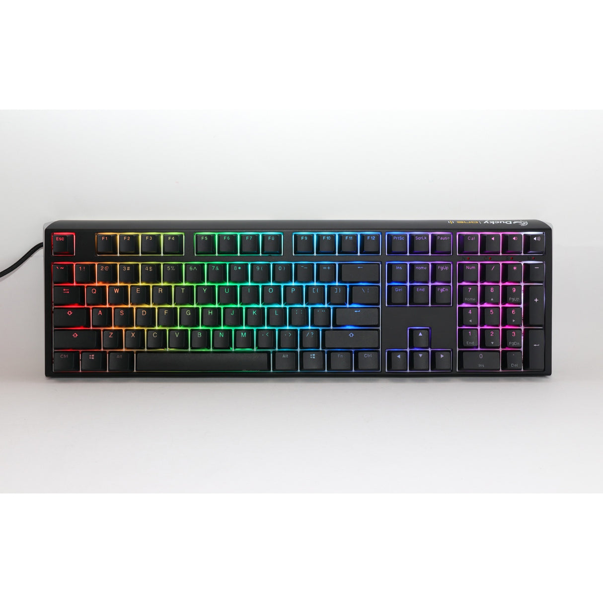 Ducky one 3 klassisk rgb mekanisk tastatur (sort, us-layout (qwerty), cherry mx speed silver, 100%, rgb led, double-shot pbt, hot-swappable, quack mekanik)