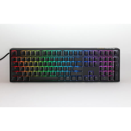 Ducky one 3 klassisk rgb mekanisk tastatur (sort, us-layout (qwerty), cherry mx speed silver, 100%, rgb led, double-shot pbt, hot-swappable, quack mekanik)