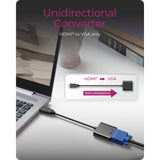 Icy box ib-ac502a hdmi til vga adapter (sort)