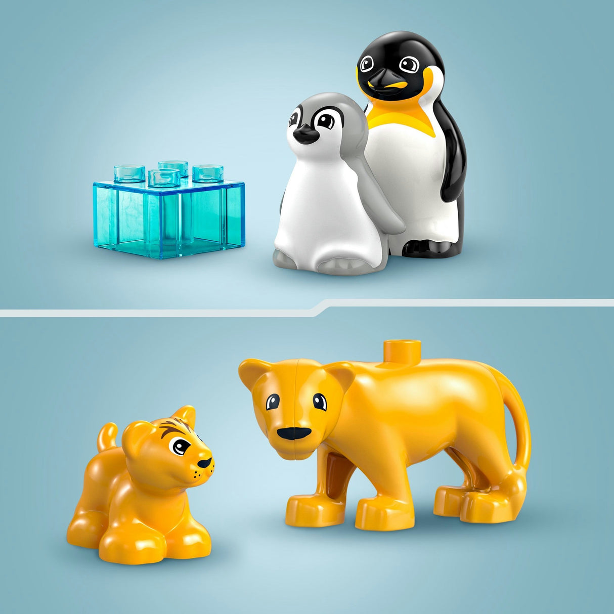Lego duplo by 10442 familier af vilde dyr: pingviner og løver