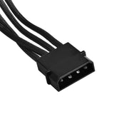 Silverstone-adapter 4-benet molex > 4x 15-benet sata (sort, pp07-btsb)