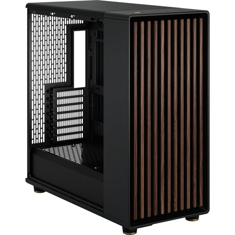 Fractal Design North XL RC Charcoal Black TG Dark Midi Tower Housing (sort træfarve | 2x USB-A | 1x USB-C | hærdet glas)