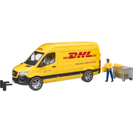 Bruder MB Sprinter DHL med førermodelkøretøj (02671)