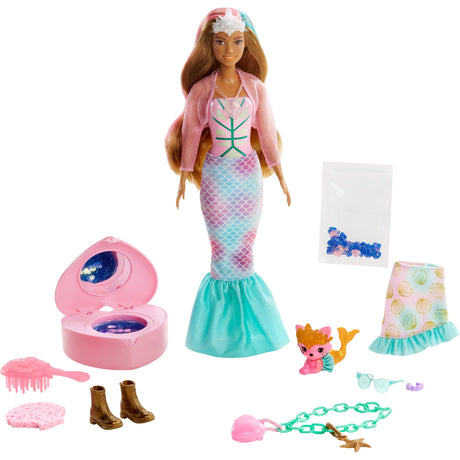 Barbie farve afsløre - fantasy mode havfrue dukke