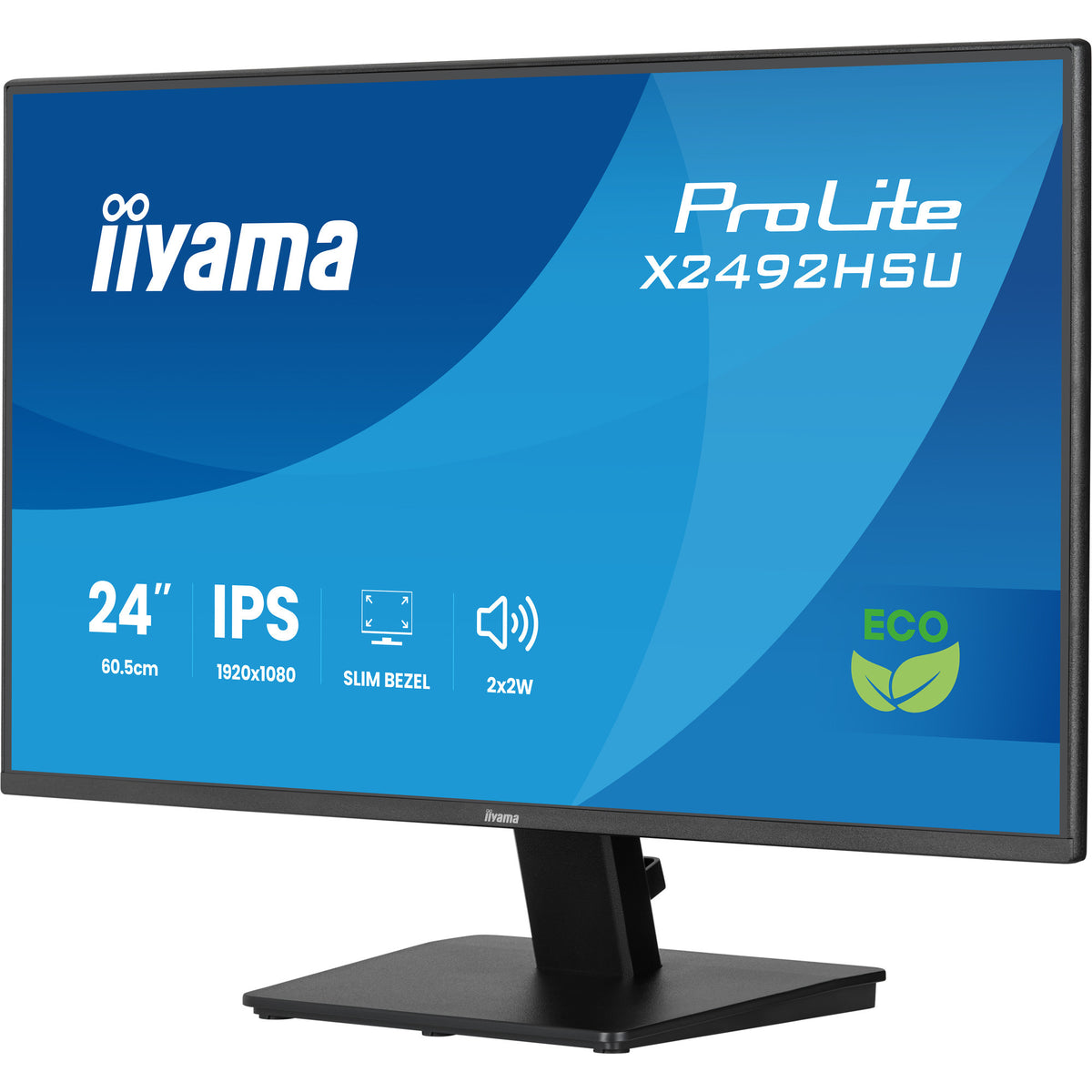 Iiyama prolite x2492hsu-b1 24 skærm (sort (mat), HDMI, skærmport, 2x USB-A)