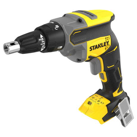 Stanley brushless 18v v20 gipsplaatschroevendraaier solo schroeftol (zwart geel, accu en oplader niet inbegrepen)