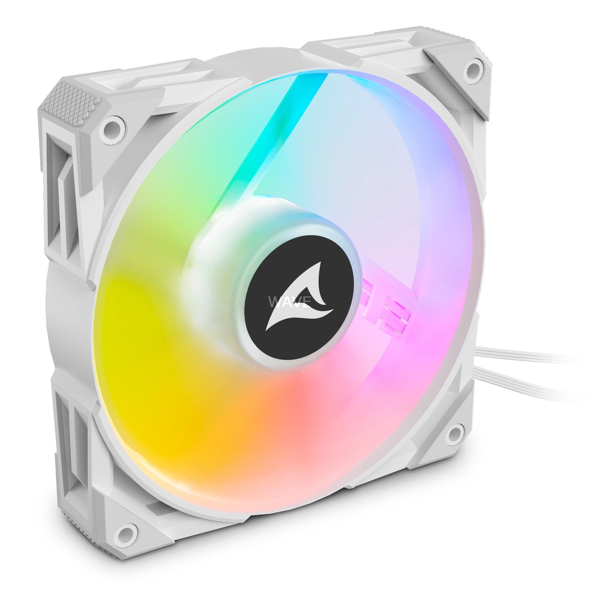 Sharkoon rebel f50 pwm rgb kabinet blæser (hvid, 120 x 120 x 25 mm)