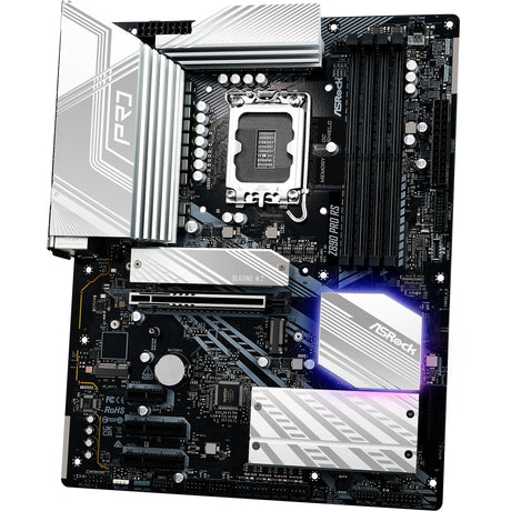 Asrock Z890 Pro RS Socket 1851 bundkort (sort og hvid, RAID, 2,5 GB-LAN, lyd, ATX)