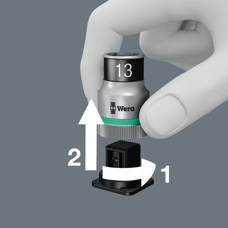 Wera 8100 sc 7 zyklop metal skraldesæt med gennemskydningsfirkant 1 2 drivværktøjssæt (28 stk.)