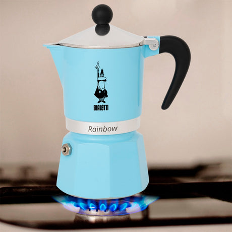 Bialetti rainbow espressomaskine (lyseblå, 6 kopper)