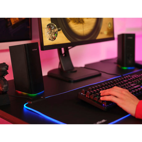 Trust GXT 612 Cetic PC-højttaler (sort, Bluetooth, RGB)