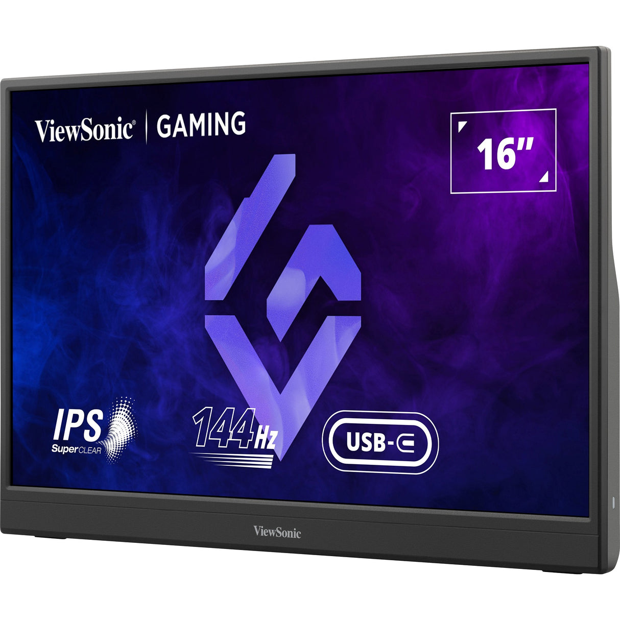 Viewsonic vx1654 bærbar gaming skærm 16 (sort, 1x micro HDMI, USB-C, lyd, 144 Hz)