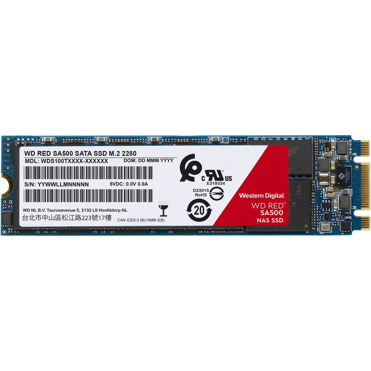 Wd rød, 500 GB SSD (s500g1r0b, m.2 2280)