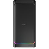 Sharkoon ak4 rgb strip midi tårnhus (sort | 2x usb-a | 1x usb-c | rgb)