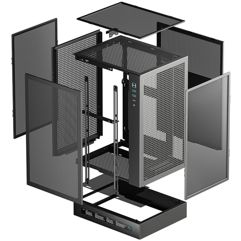 Deepcool ch170 digitalt mini tårnhus (sort | 2x USB-A | 1x USB-C)