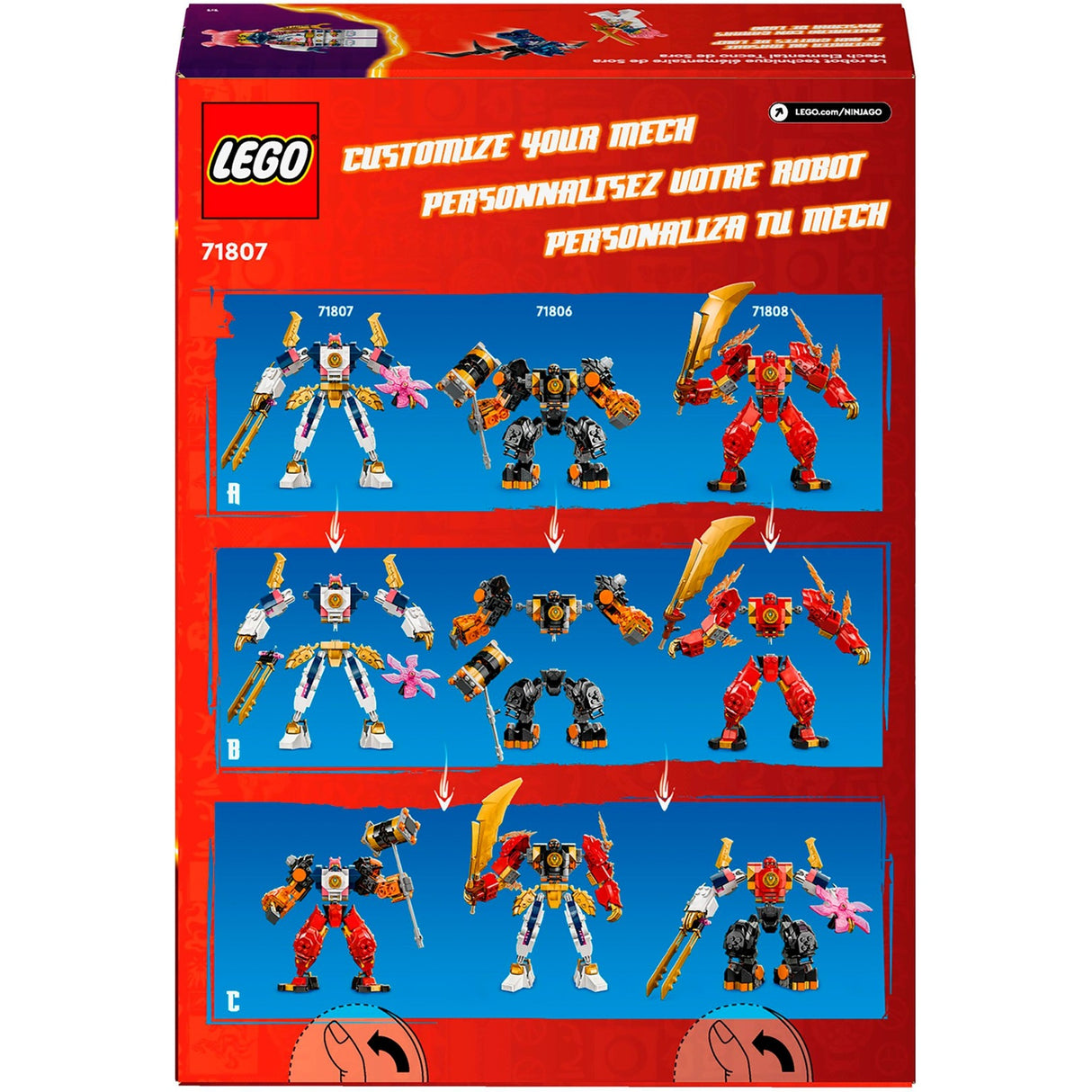 Lego Ninjago - Sora's Elemental Tech Mecha Construction Toy (71807)