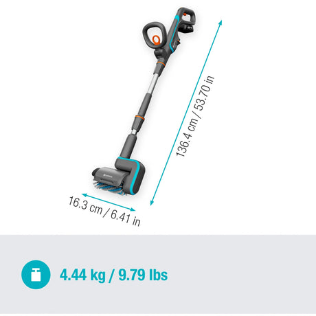 Gardena batteridrevet multi-cleaner aquabrush patio 18v p4a - klar til brug sæt