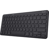 Trust Lyra kompakt trådløst tastatur (sort, amerikansk layout (QWERTY), saksekontakter, 65 %, 2,4 GHz USB, Bluetooth)