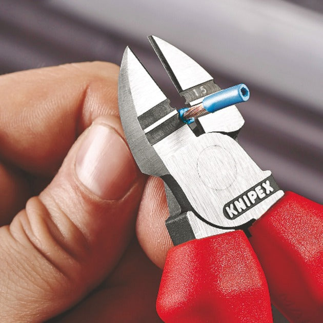 Knipex afisoleringssidetænger 14 22 160 skæretænger (rød blå, længde 160 mm, VDE testet)