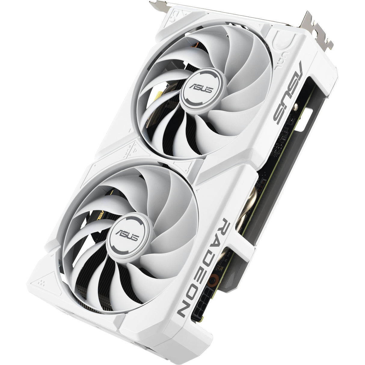 Asus Radeon RX 9060 XT Dual White Edition 16 GB grafikkort (hvidt, RDNA4, GDDR6, 2x Display Port, 1x HDMI 2.1)
