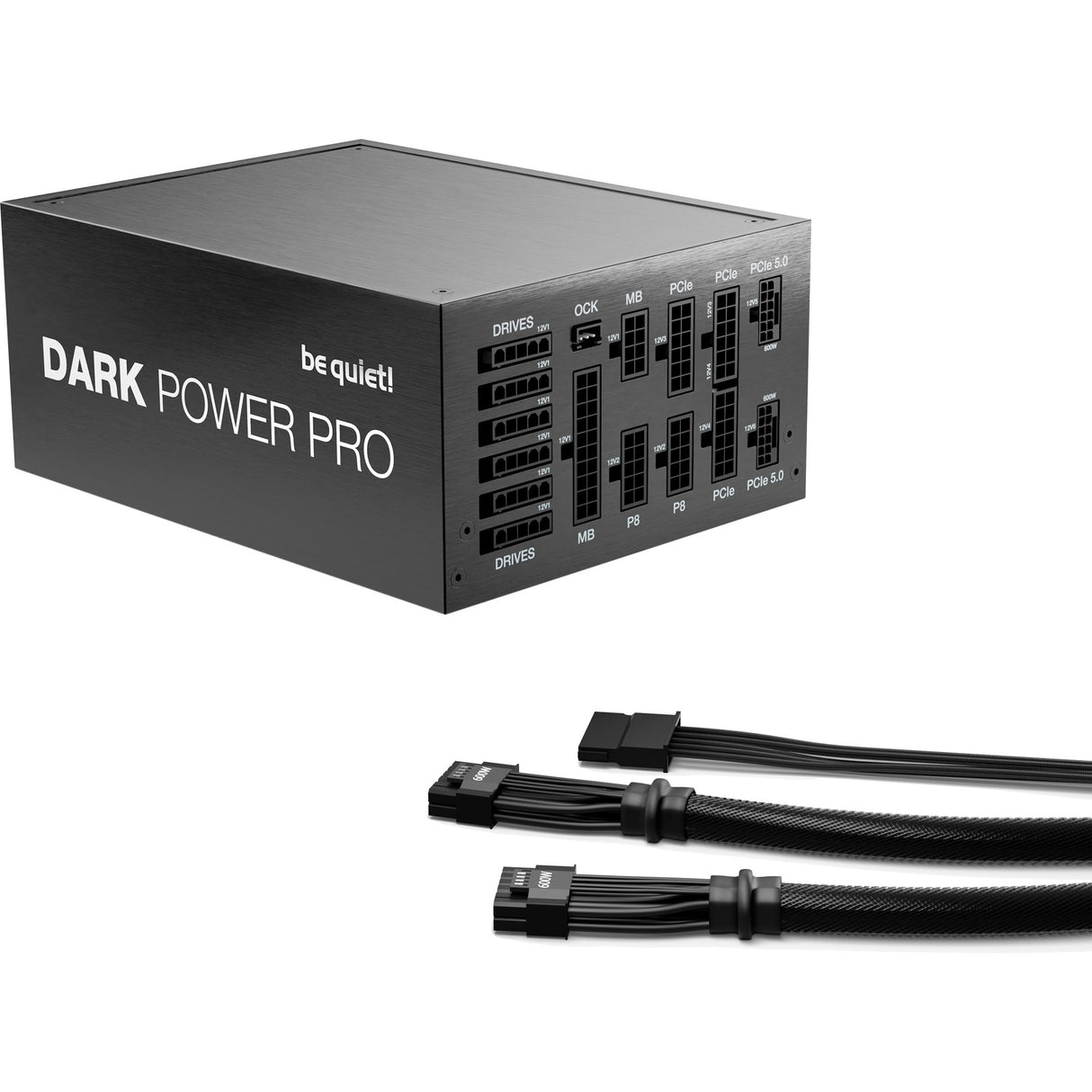 Vær stille! dark power pro 13 modulær 1300 watt strømforsyning (sort, 2x 12vhpwr, 6x pcie)