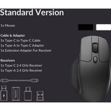 Keychron m6-a3 trådløs mus (hvid, 26.000 dpi, USB-C Bluetooth 5.1 2.4 GHz)