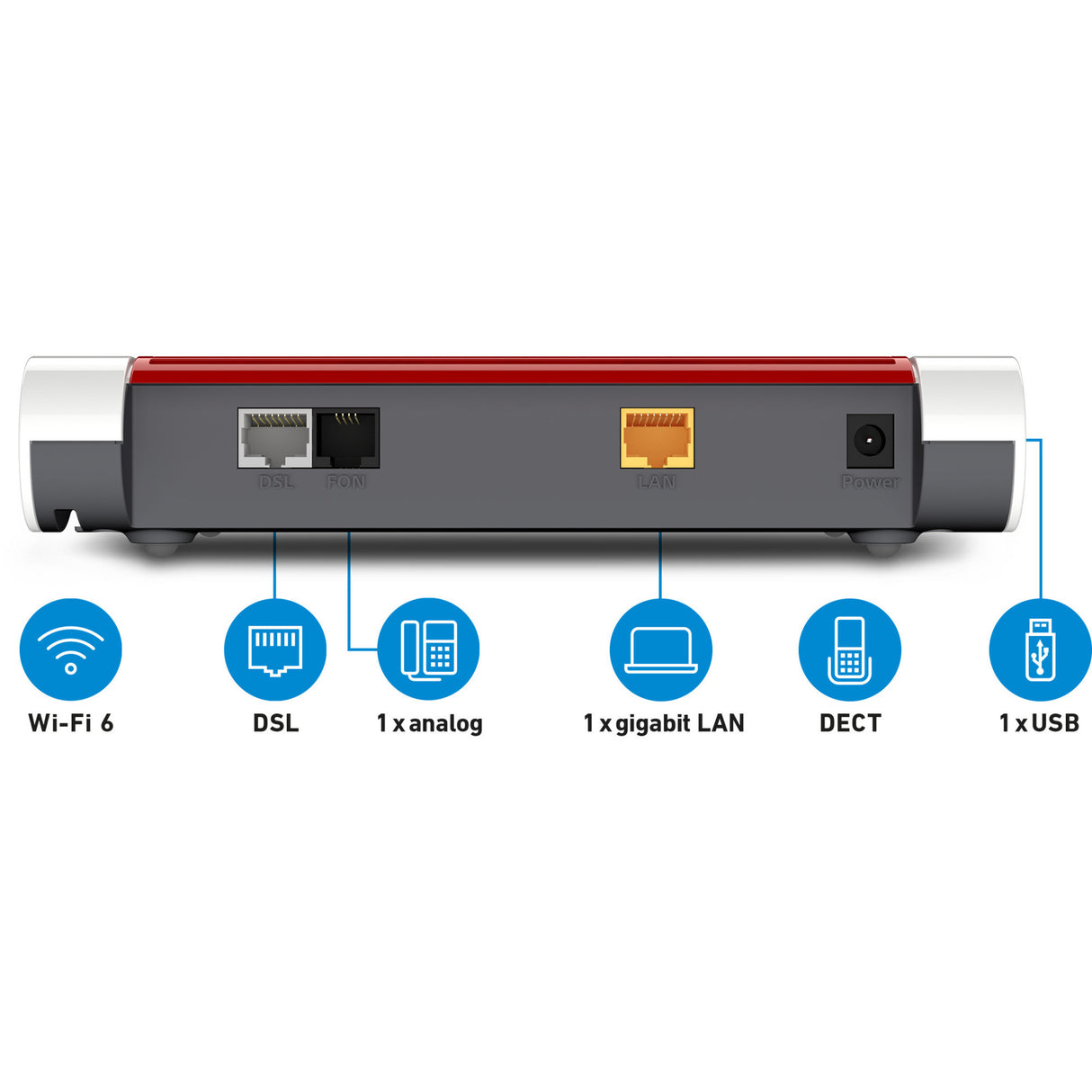 Fritz! box 7510 edition international router (rød)