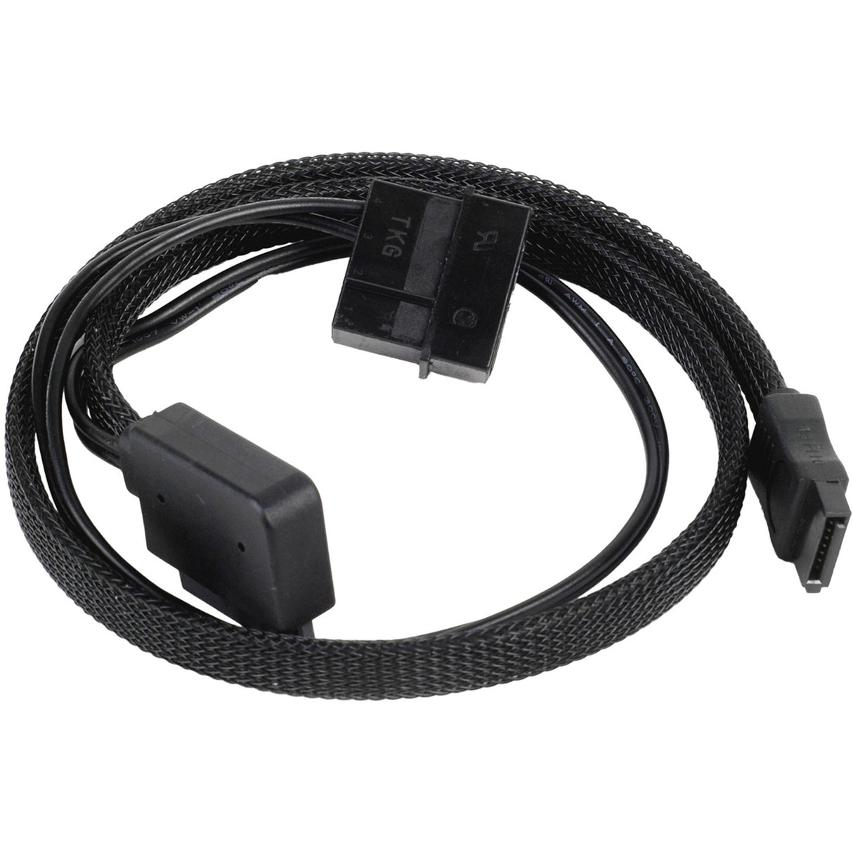 Silverstone slim sata 2-i-1 datakabel + strømadapter (sort, cp10)