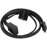 Silverstone slim sata 2-i-1 datakabel + strømadapter (sort, cp10)